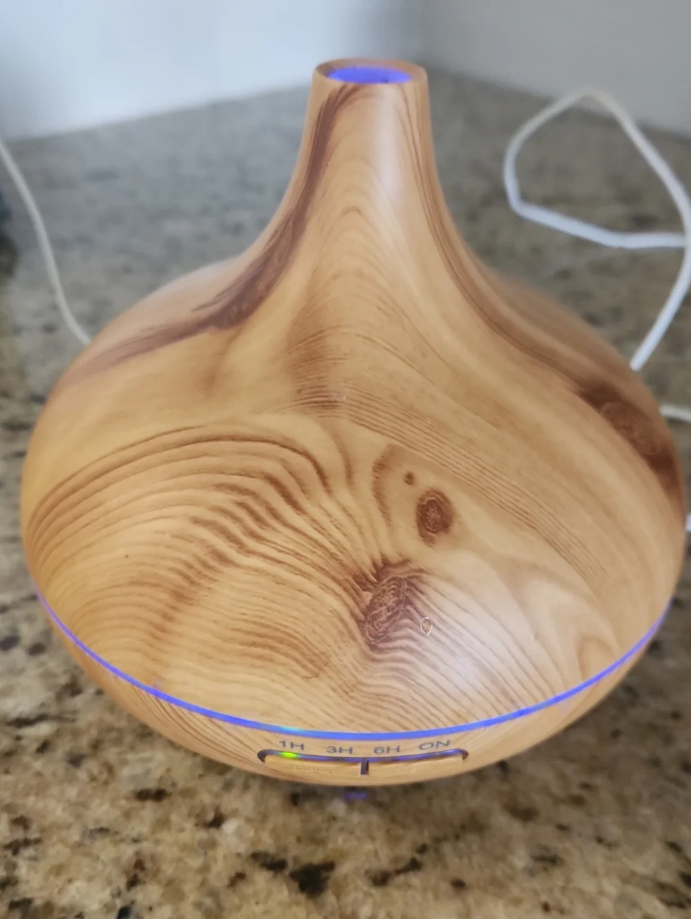 Wood Grain Ultrasonic Aroma Diffuser - Light Brown